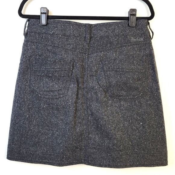 Woolrich Woodlyn Skirt Women's 8 Gray A Line Wool Silk Blend Academia Outdoor - Picture 3 of 12